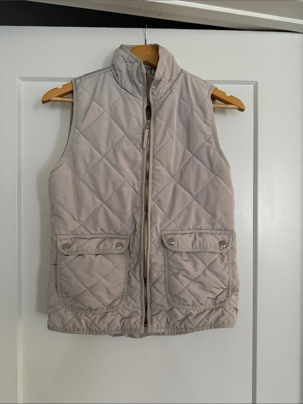Thread & Supply Quilted Light Beige Vest